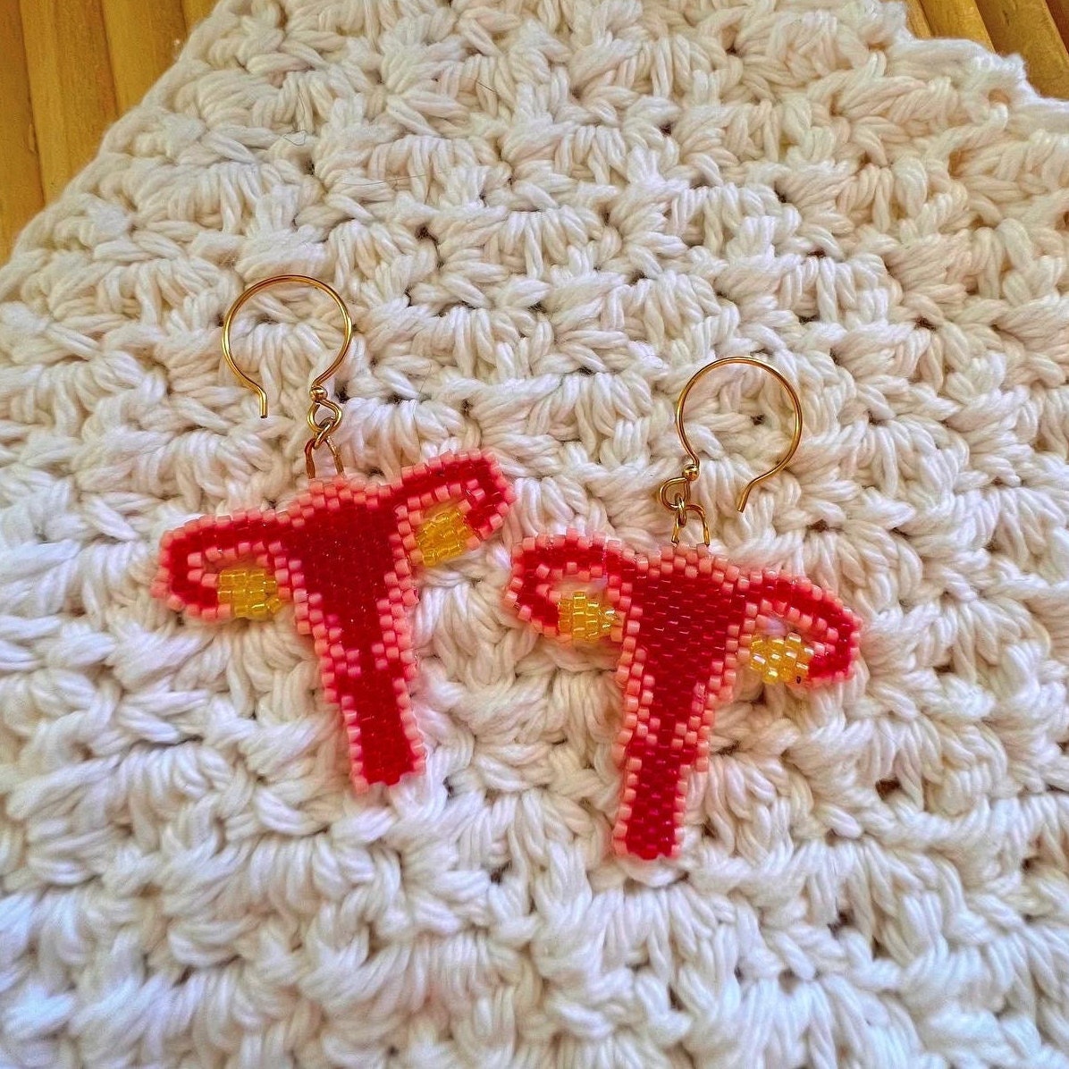 Beaded Uterus Vagina Earrings | Pro Choice ROE Jewelry | 1973 Never Go Back Women’s Reproductive Rights | Abortion is Healthcare Accessory