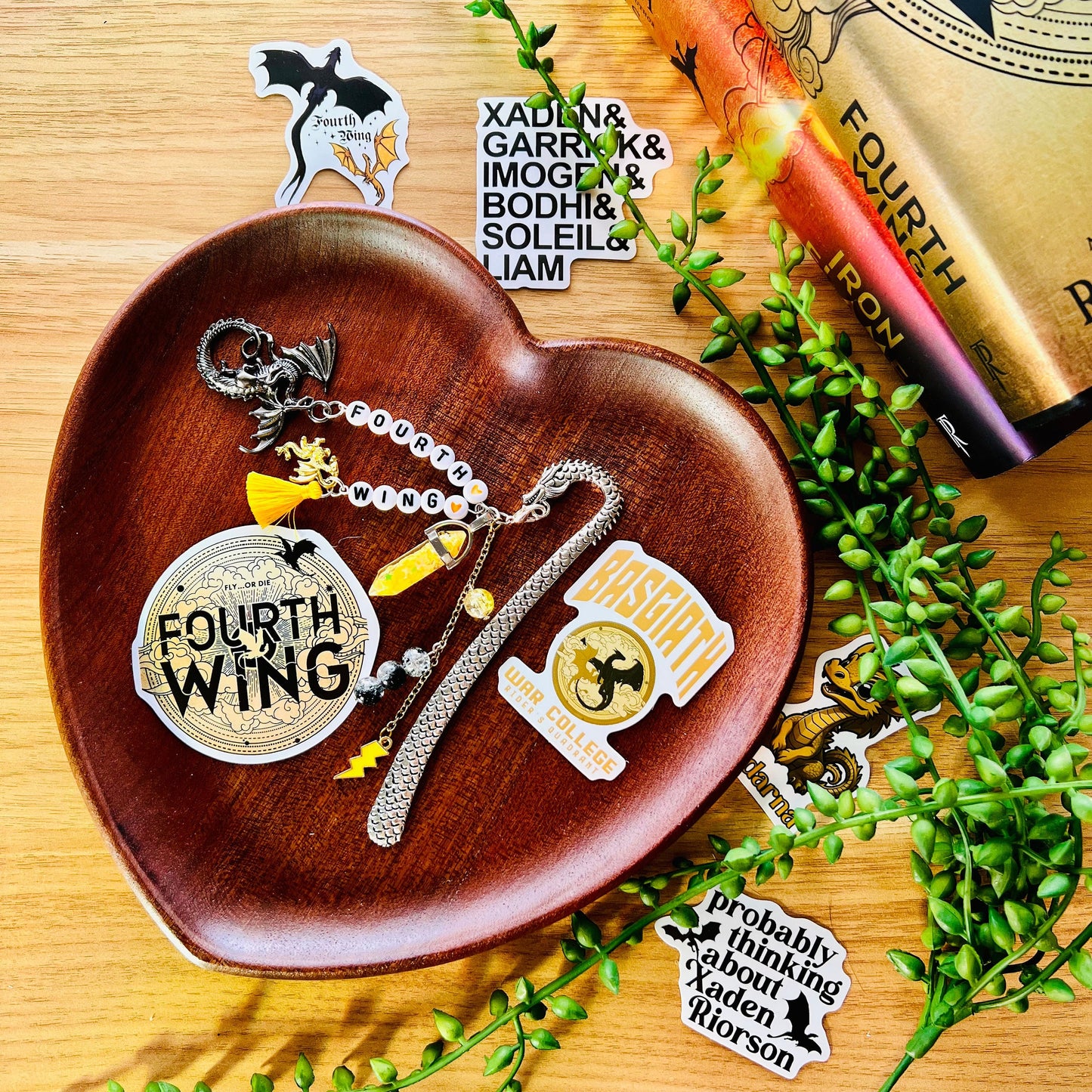 Fourth Wing Bookmark Charm