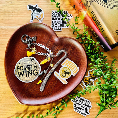 Fourth Wing Bookmark Charm