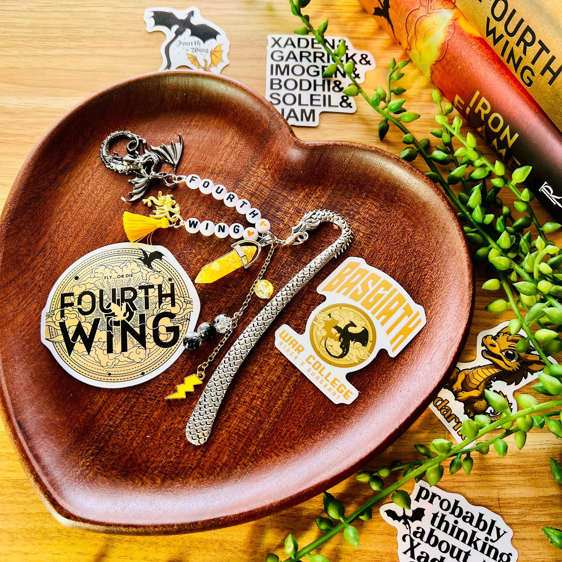 Fourth Wing Bookmark Charm