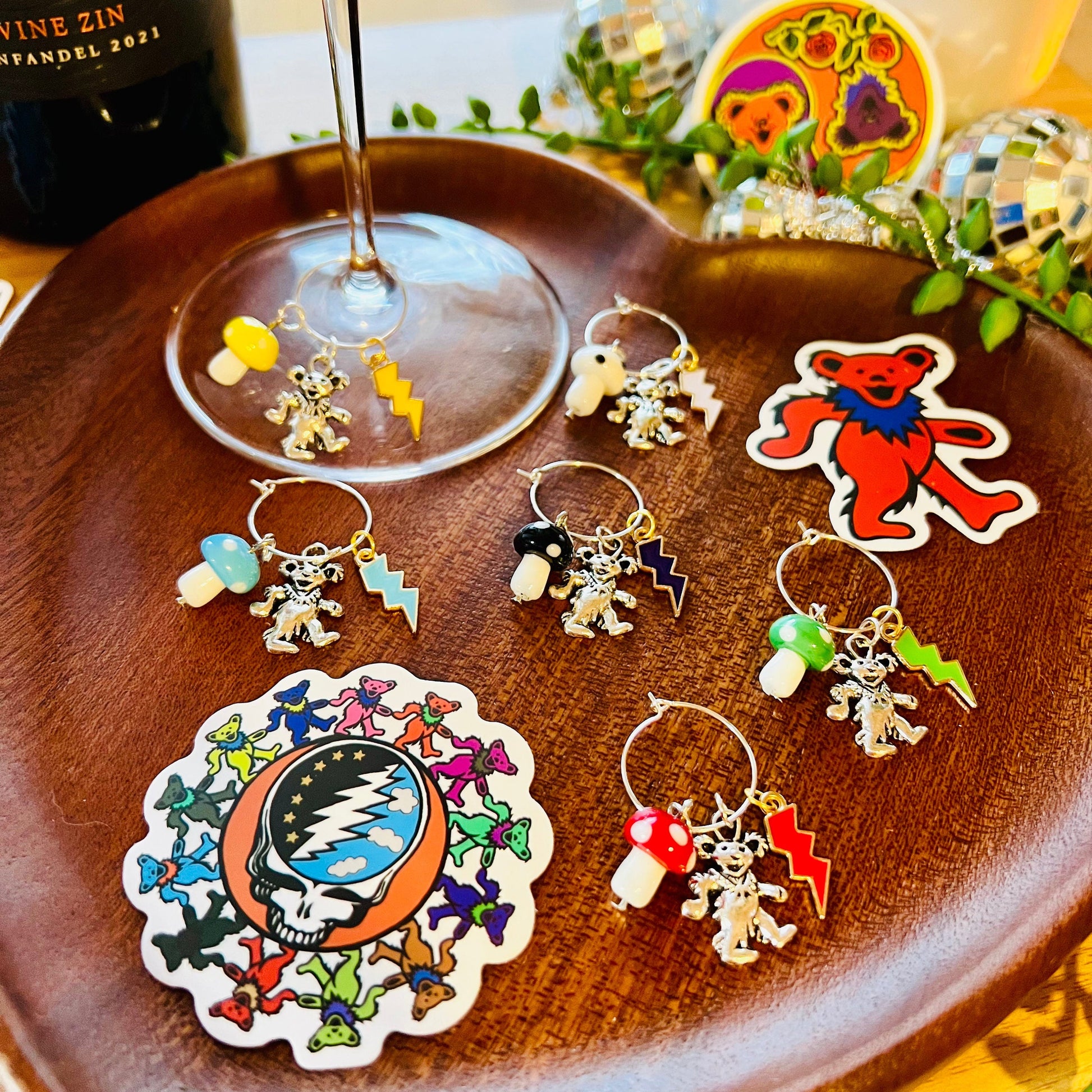 Grateful Dead Wine Charms/Stitch Markers (set of 6)