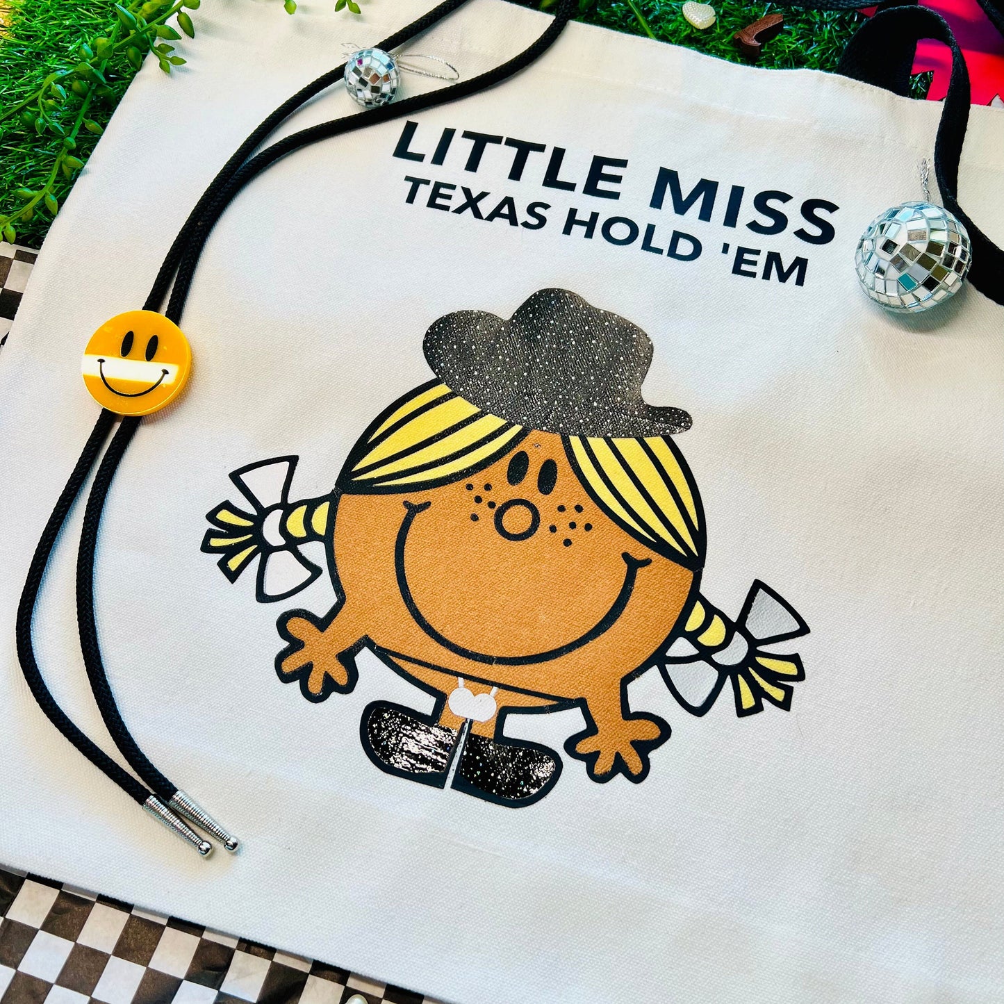 Little Miss Texas Hold &#39;Em Canvas Tote Bag | Cowboy Carter | Beyonce Act II | Beyhaw Beyhive Merch