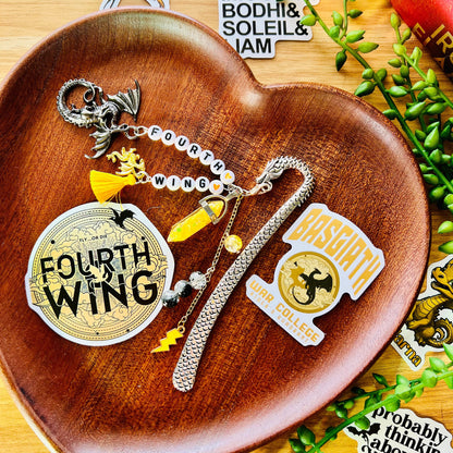 Fourth Wing Bookmark Charm