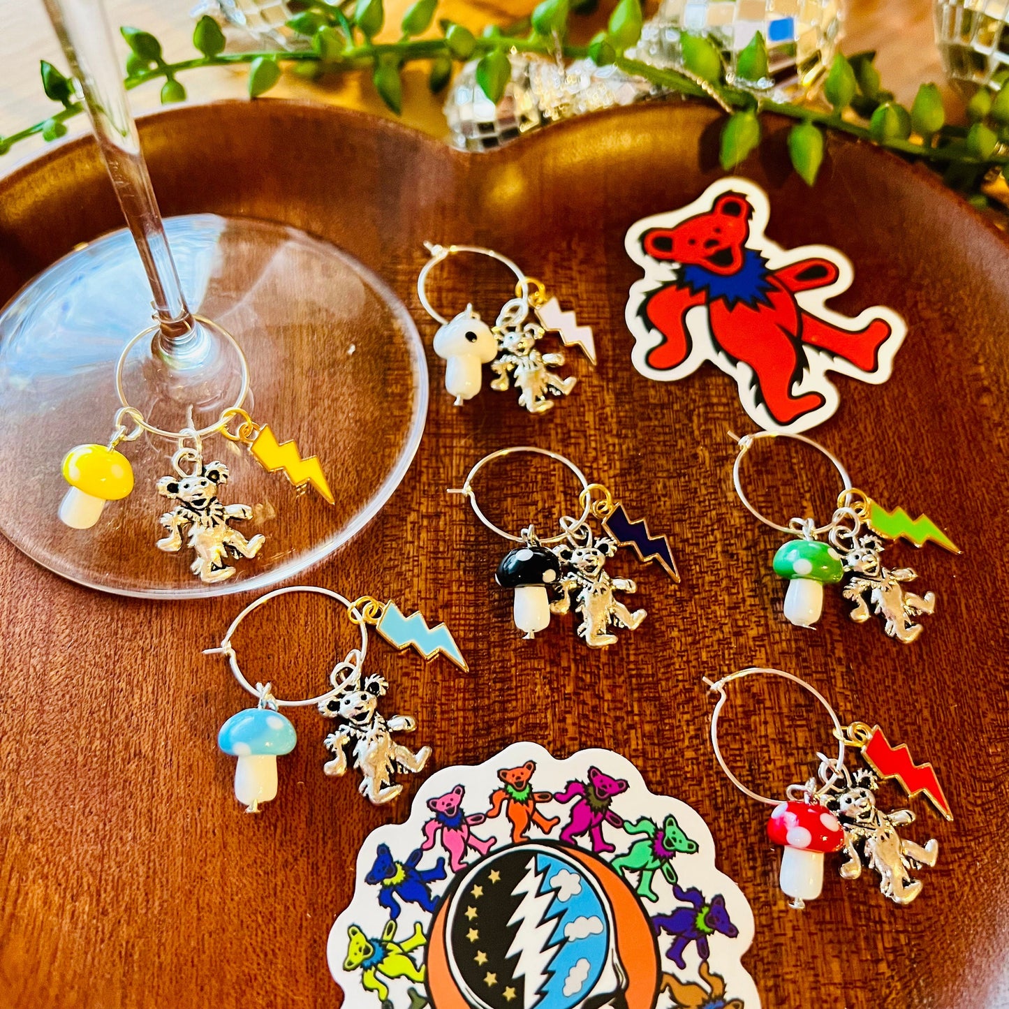 Grateful Dead Wine Charms/Stitch Markers (set of 6)