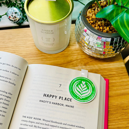 Matcha Latte Magnetic Bookmark