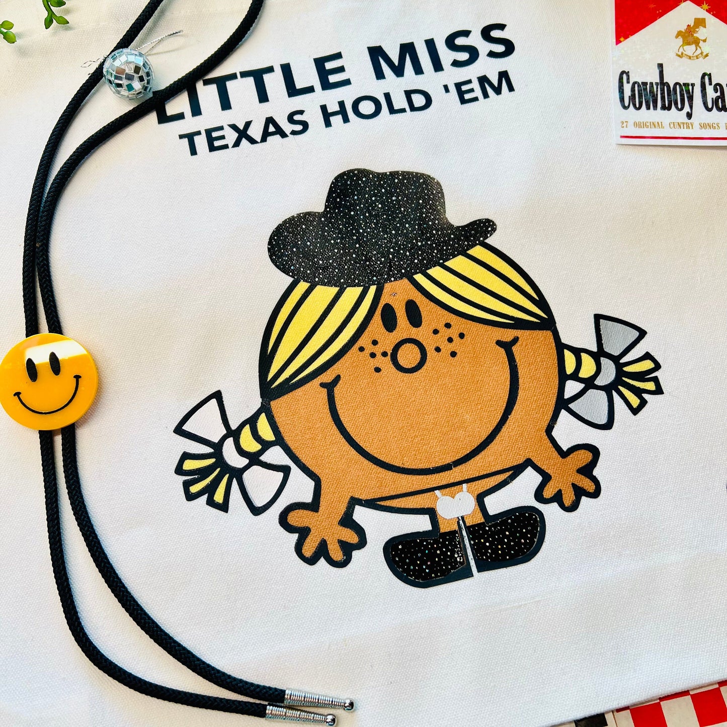 Little Miss Texas Hold &#39;Em Canvas Tote Bag | Cowboy Carter | Beyonce Act II | Beyhaw Beyhive Merch