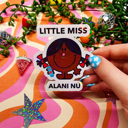 Little Miss Alani Nu Energy Drink Sticker | Cute Gift for Caffeine Addicts | Gym Girlies Preworkout Lover Decal Funny SugarFree Kimade Cans