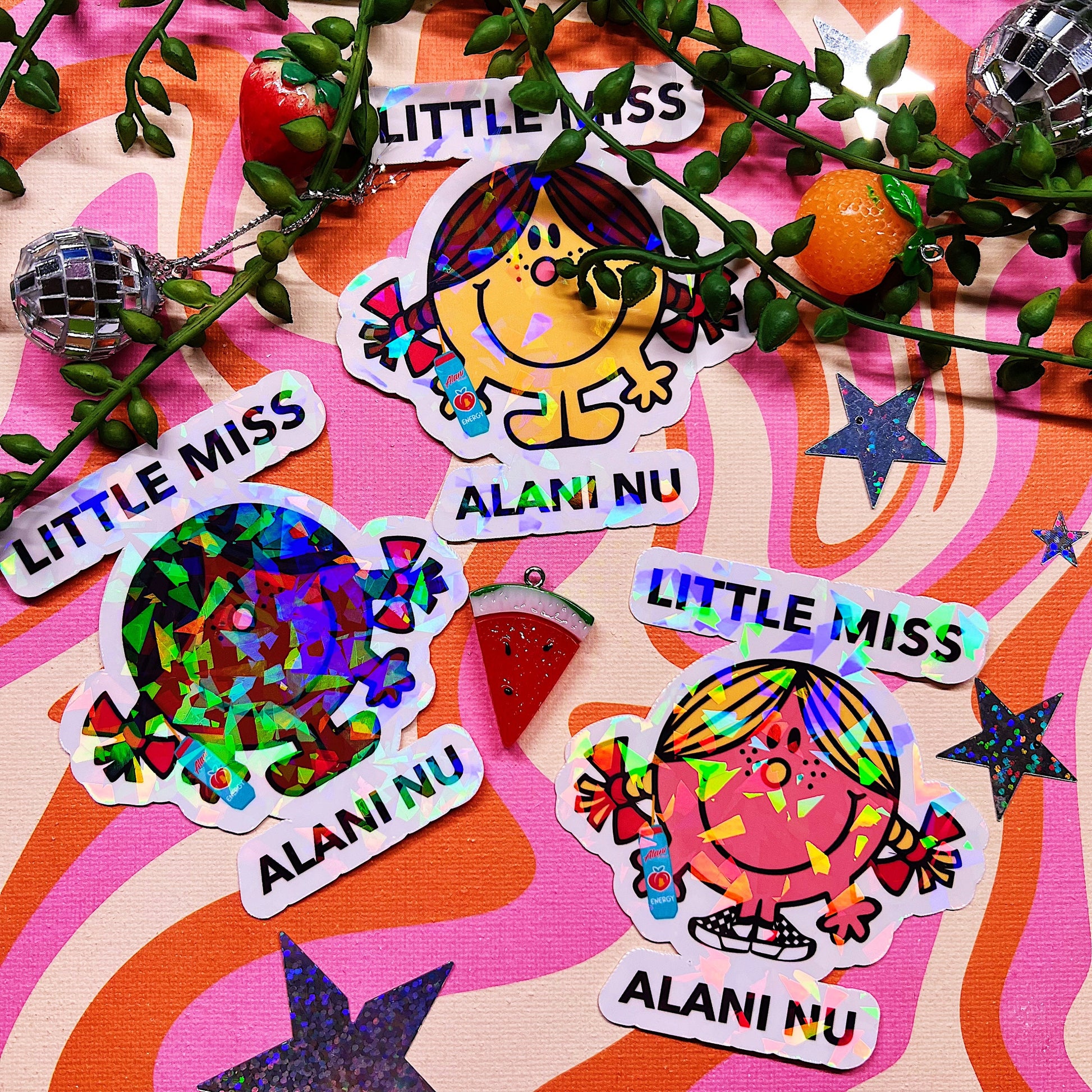 Little Miss Alani Nu Energy Drink Sticker | Cute Gift for Caffeine Addicts | Gym Girlies Preworkout Lover Decal Funny SugarFree Kimade Cans