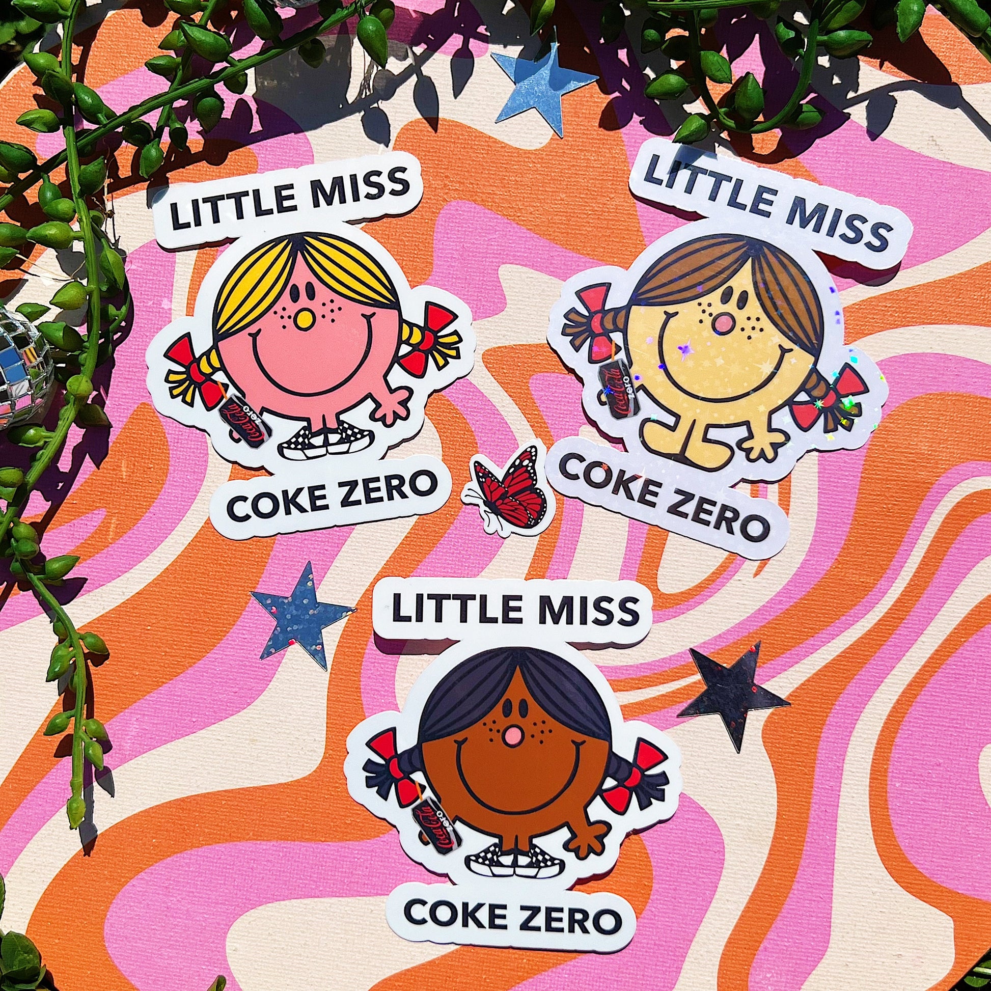 Little Miss Coke Zero Sticker | Cute Gift for Coke Zero Sugar Addicts