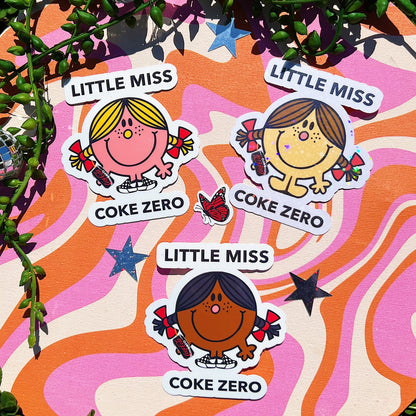 Little Miss Coke Zero Sticker | Cute Gift for Coke Zero Sugar Addicts