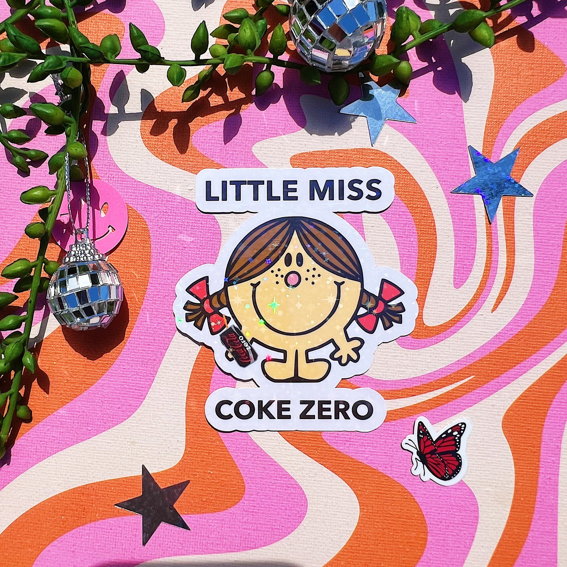 Little Miss Coke Zero Sticker | Cute Gift for Coke Zero Sugar Addicts