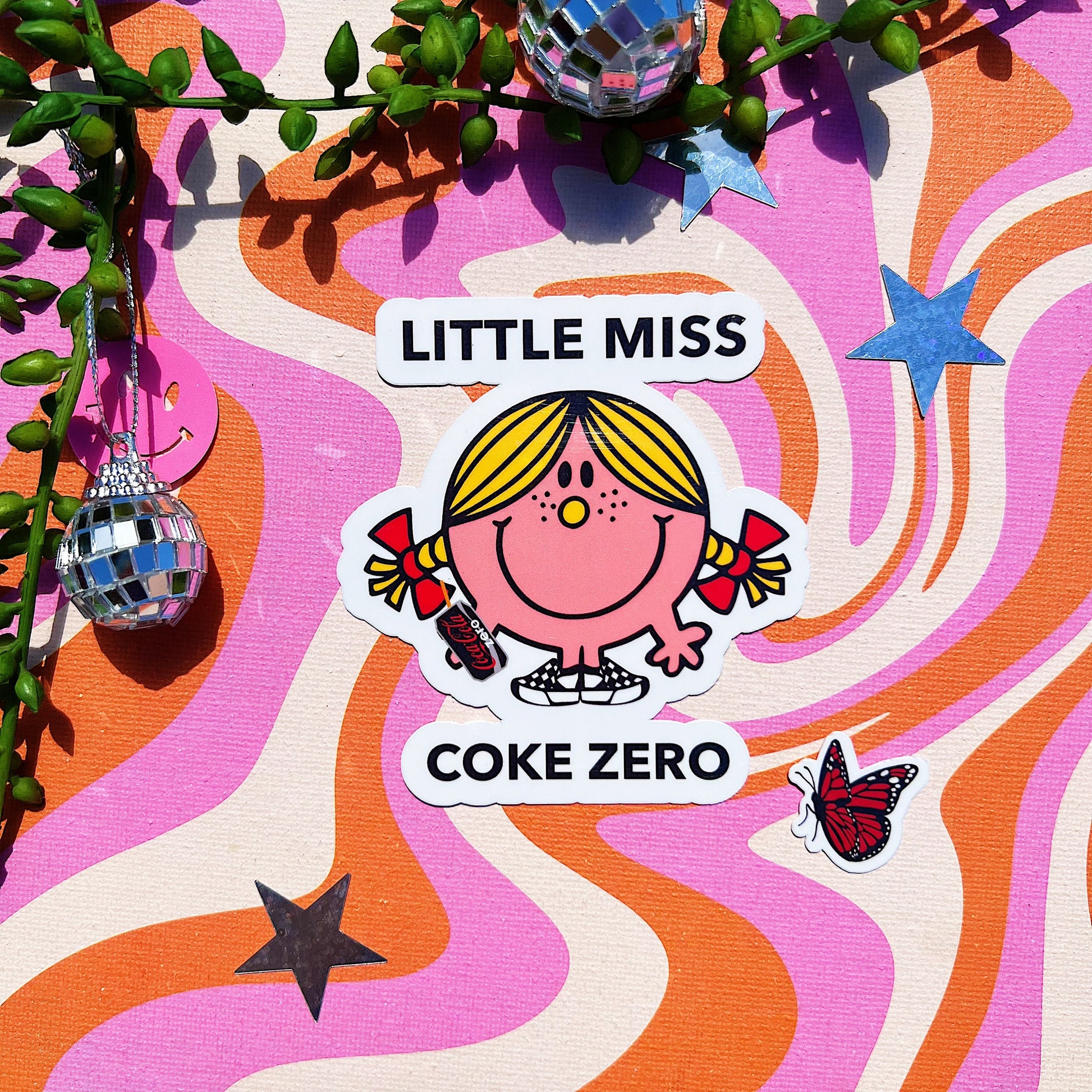 Little Miss Coke Zero Sticker | Cute Gift for Coke Zero Sugar Addicts