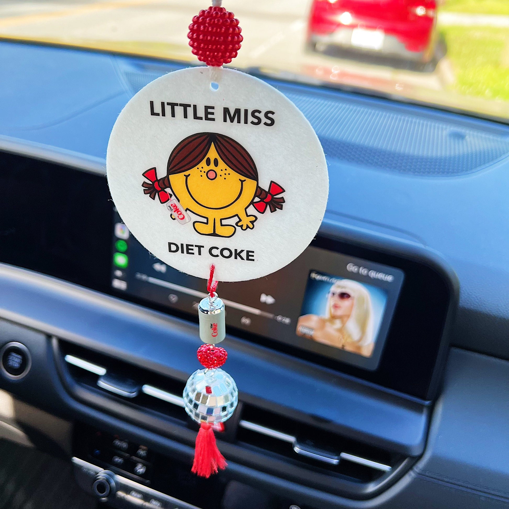 Little Miss Diet Coke Car Air Freshener (Choose Your Scent!) | Cute Y2k Small Space Essential Oil Fragrance Freshie Gift for Diet Coke Lover