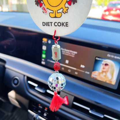 Little Miss Diet Coke Car Air Freshener (Choose Your Scent!) | Cute Y2k Small Space Essential Oil Fragrance Freshie Gift for Diet Coke Lover