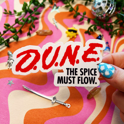 Dune D.A.R.E. Y2K Sticker | The Spice Must Flow | Gift for Dune Fan | Lisan al Gaib 90s Decal | Fremen Messiah | Dune 2 | Timothee Chalamet