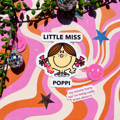 Little Miss Poppi Sticker | Gift for Gut Health Girlies | Probiotic Prebiotic Soda Lover Cute Decal