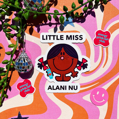 Little Miss Alani Nu Energy Drink Sticker | Cute Gift for Caffeine Addicts | Gym Girlies Preworkout Lover Decal Funny SugarFree Kimade Cans