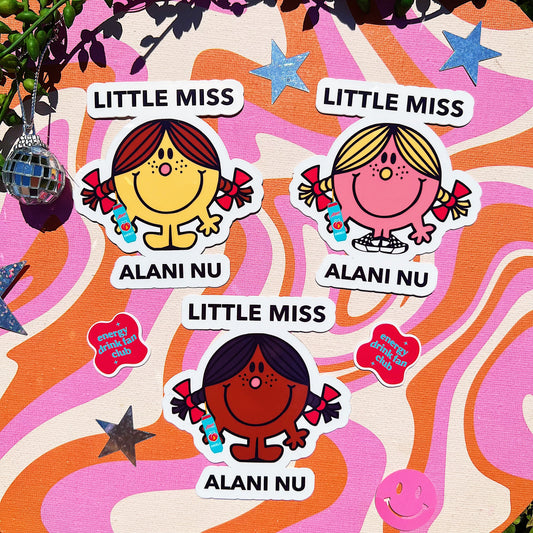 Little Miss Alani Nu Energy Drink Sticker | Cute Gift for Caffeine Addicts | Gym Girlies Preworkout Lover Decal Funny SugarFree Kimade Cans