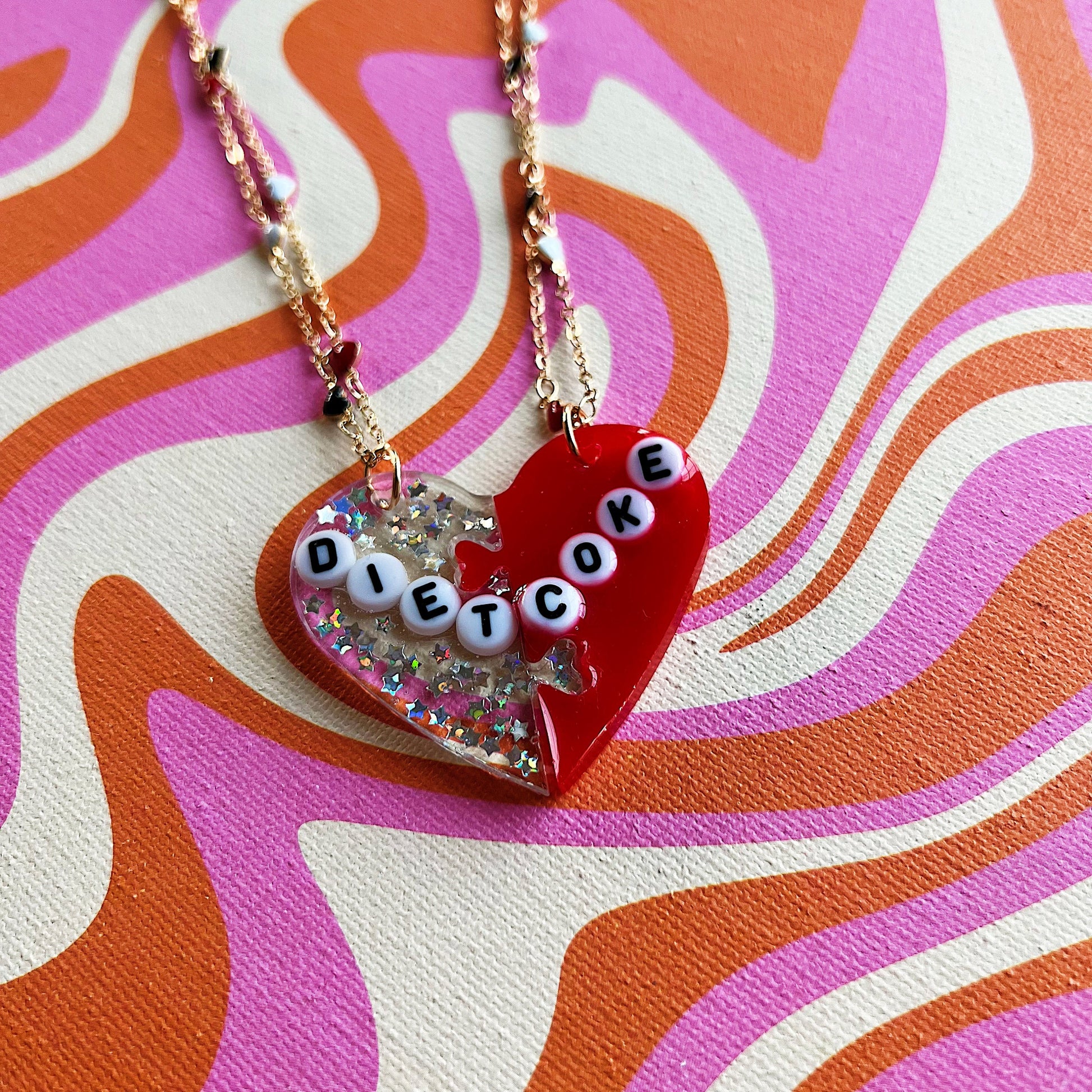 Diet Coke Best Friend Necklace(s) | 1 or set of 2 | Cute Gift for Diet Coke Lovers & Addicts | Diet Coke Era | Diet Coke Break | Y2K Jewelry