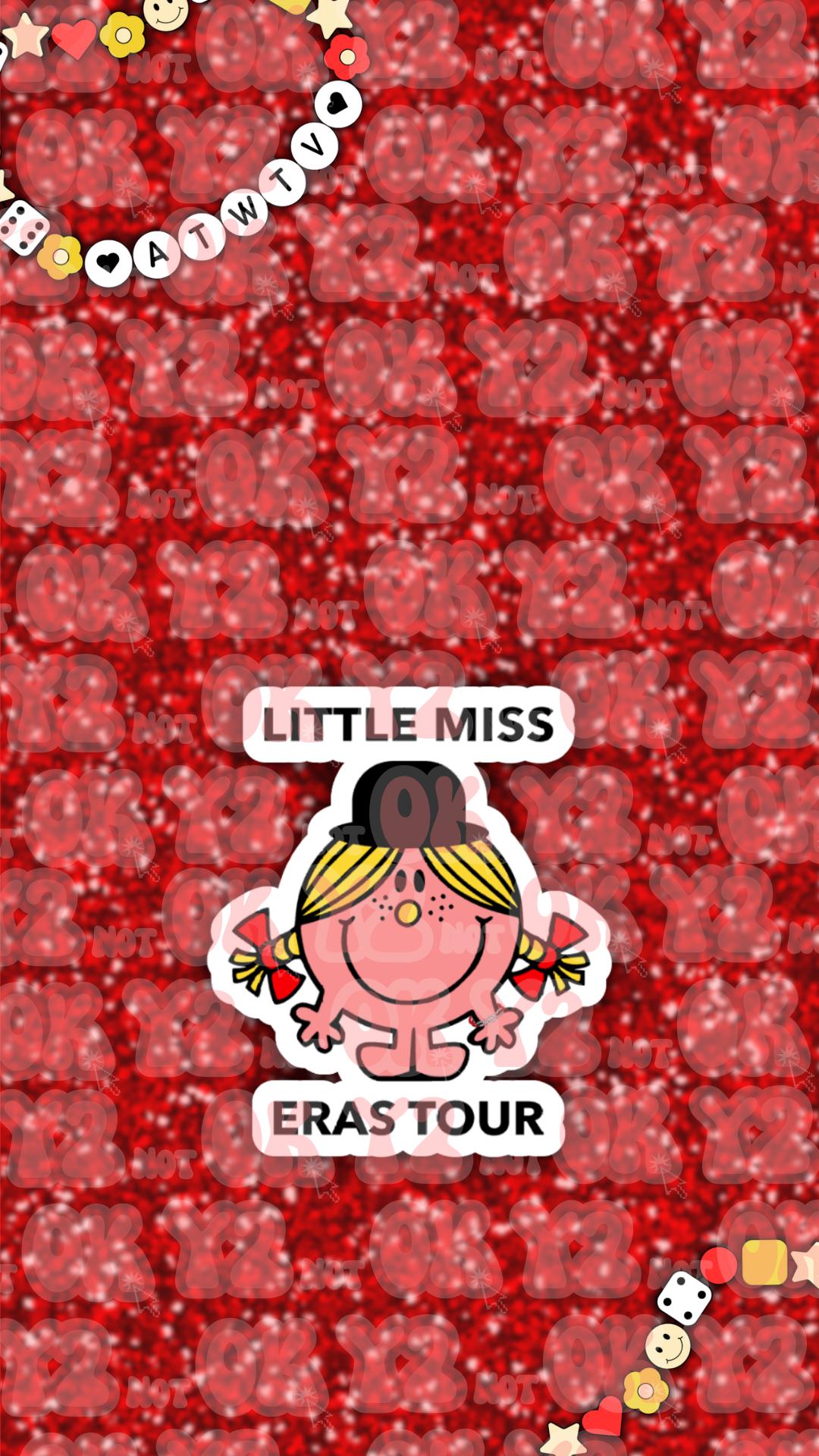 Little Miss Eras Tour Taylor Swift Phone Wallpaper Digital Download | Cute Aesthetic Y2K Style | High Res iOS Android Background Lock Screen