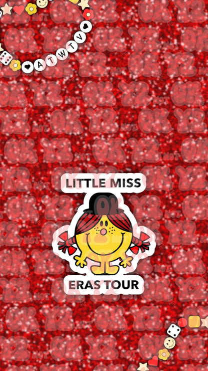 Little Miss Eras Tour Taylor Swift Phone Wallpaper Digital Download | Cute Aesthetic Y2K Style | High Res iOS Android Background Lock Screen