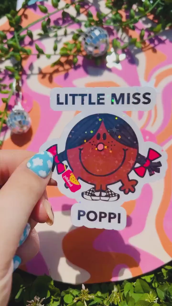 Little Miss Poppi Sticker | Gift for Gut Health Girlies | Probiotic Prebiotic Soda Lover Cute Decal