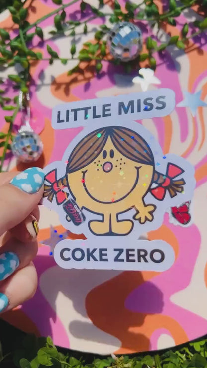 Little Miss Coke Zero Sticker | Cute Gift for Coke Zero Sugar Addicts