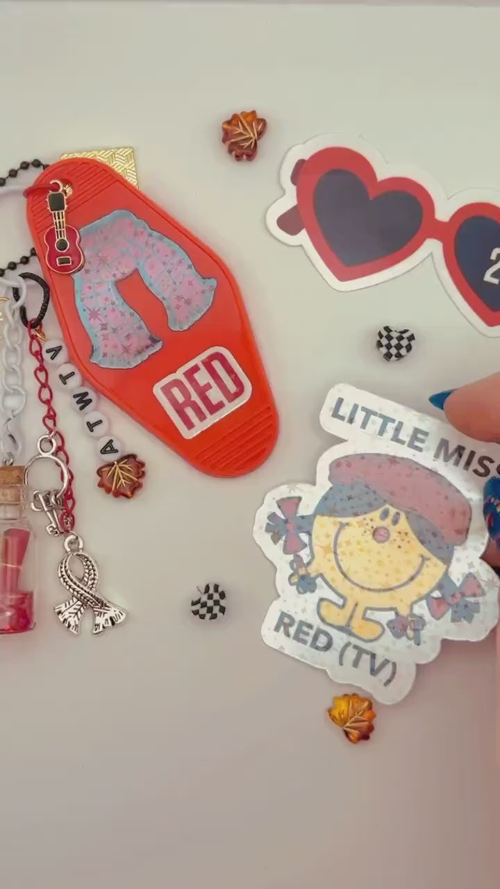 Little Miss Red (TV) Taylor Swift Eras Tour Sticker | Swiftie Decal Y2K Cute Gift | 2010s Nostalgia Tumblr Taylor's Version | All Too Well